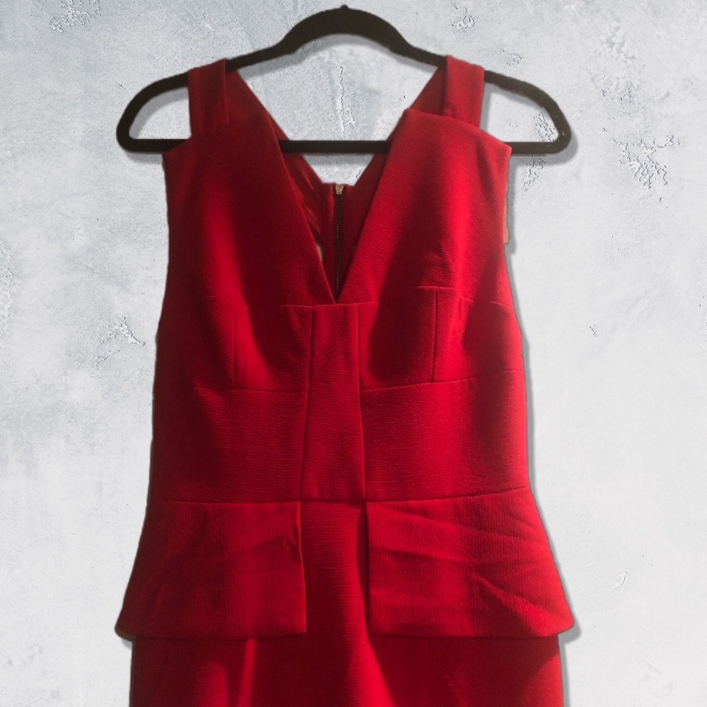 BCBG MAX AZRIA Red Cutout Cocktail Dress